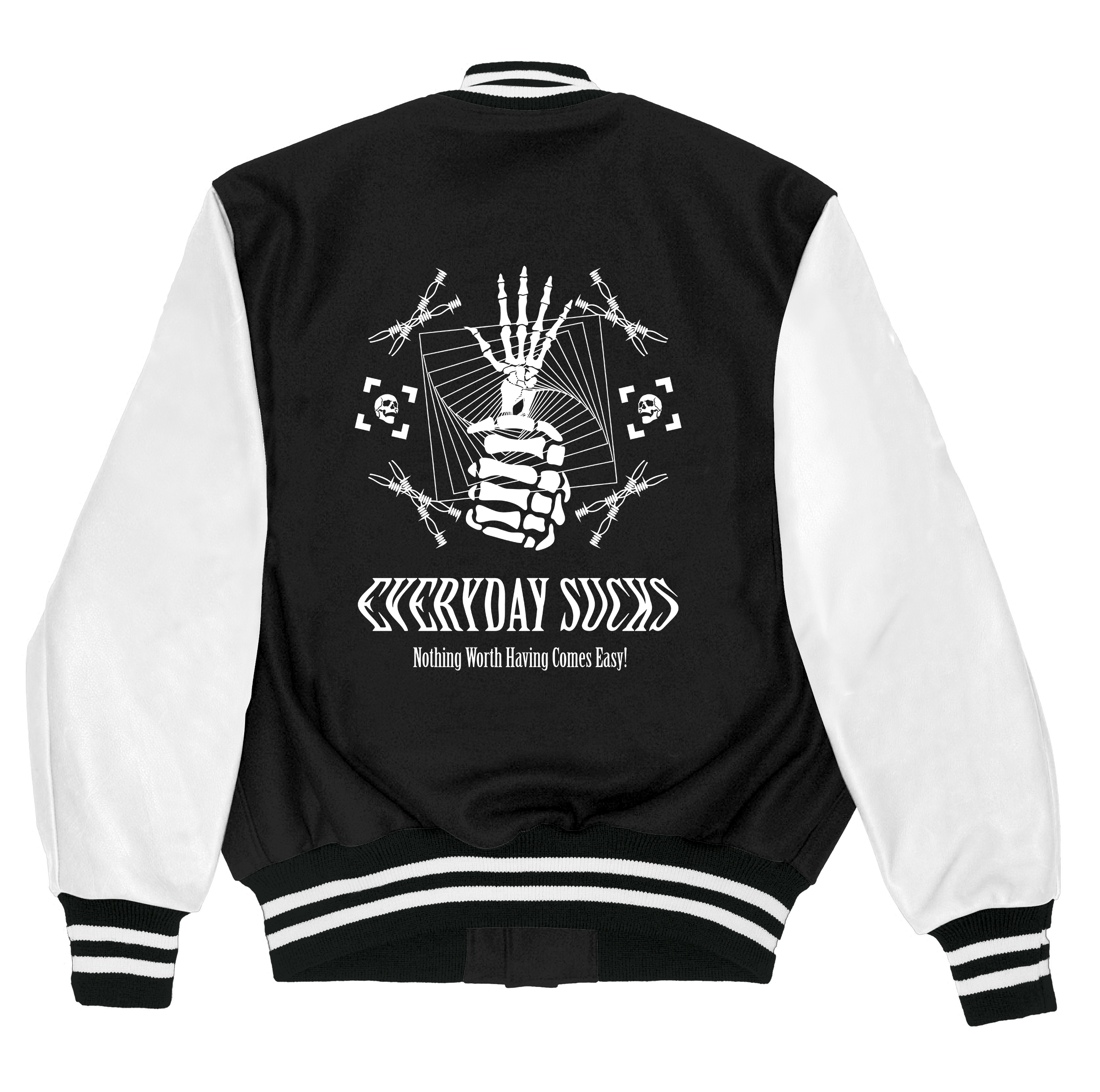 Alfaq Everyday Sucks varsity jacket